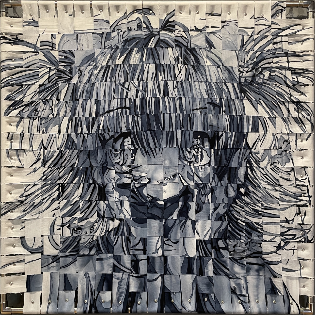 Re:construction - 蠟染め／反応染料、綿布、ステンレスパイプ by 波多野 小桃 | aL【アエル】
