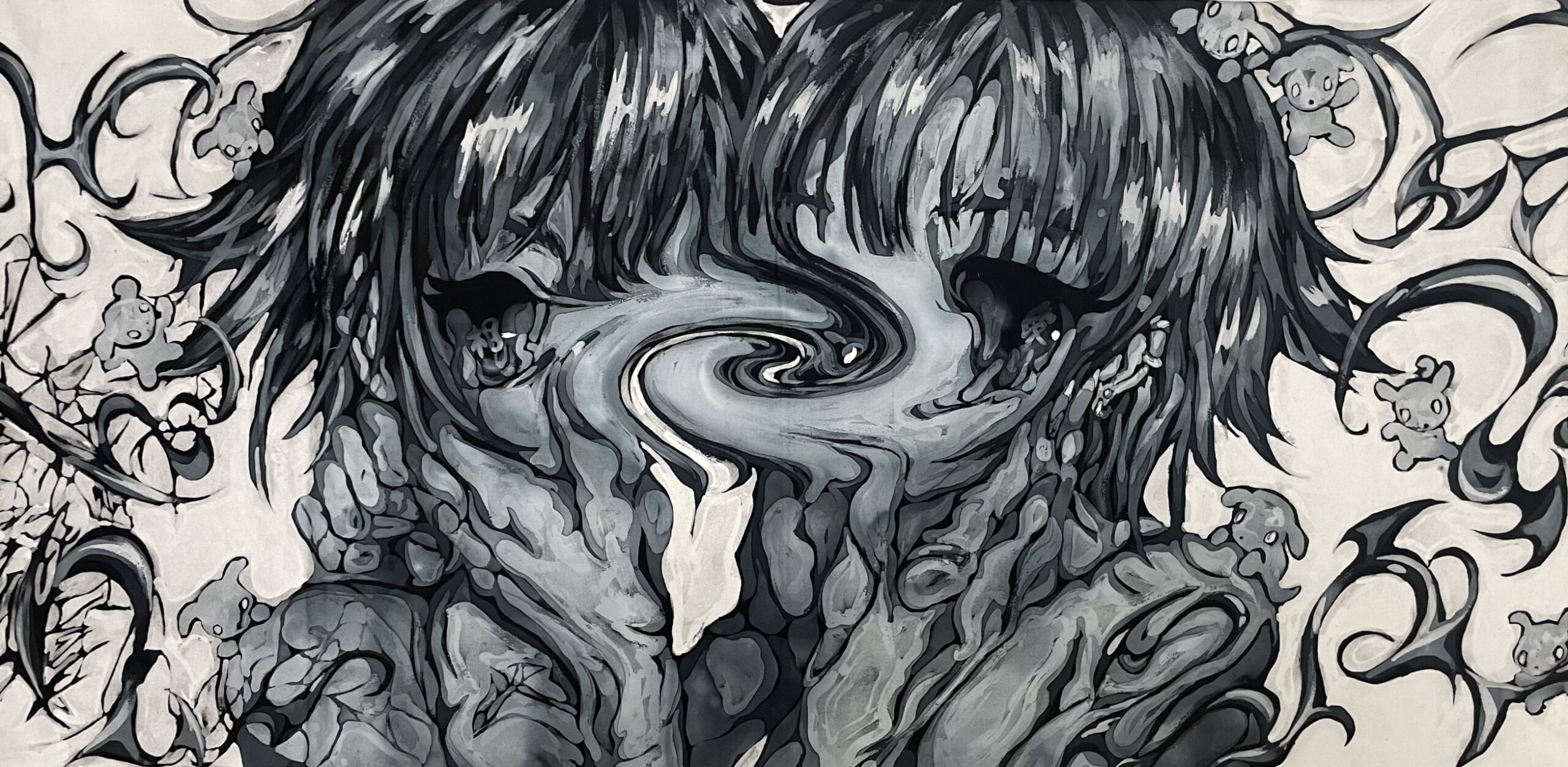 melting - 蠟染め／反応染料、綿布、木枠 by 波多野 小桃 | aL【アエル】