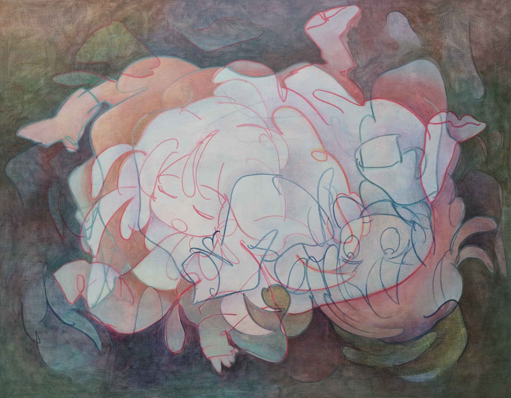 半眼の花 - キャンバスに油彩 by 中風 森滋 | aL【アエル】