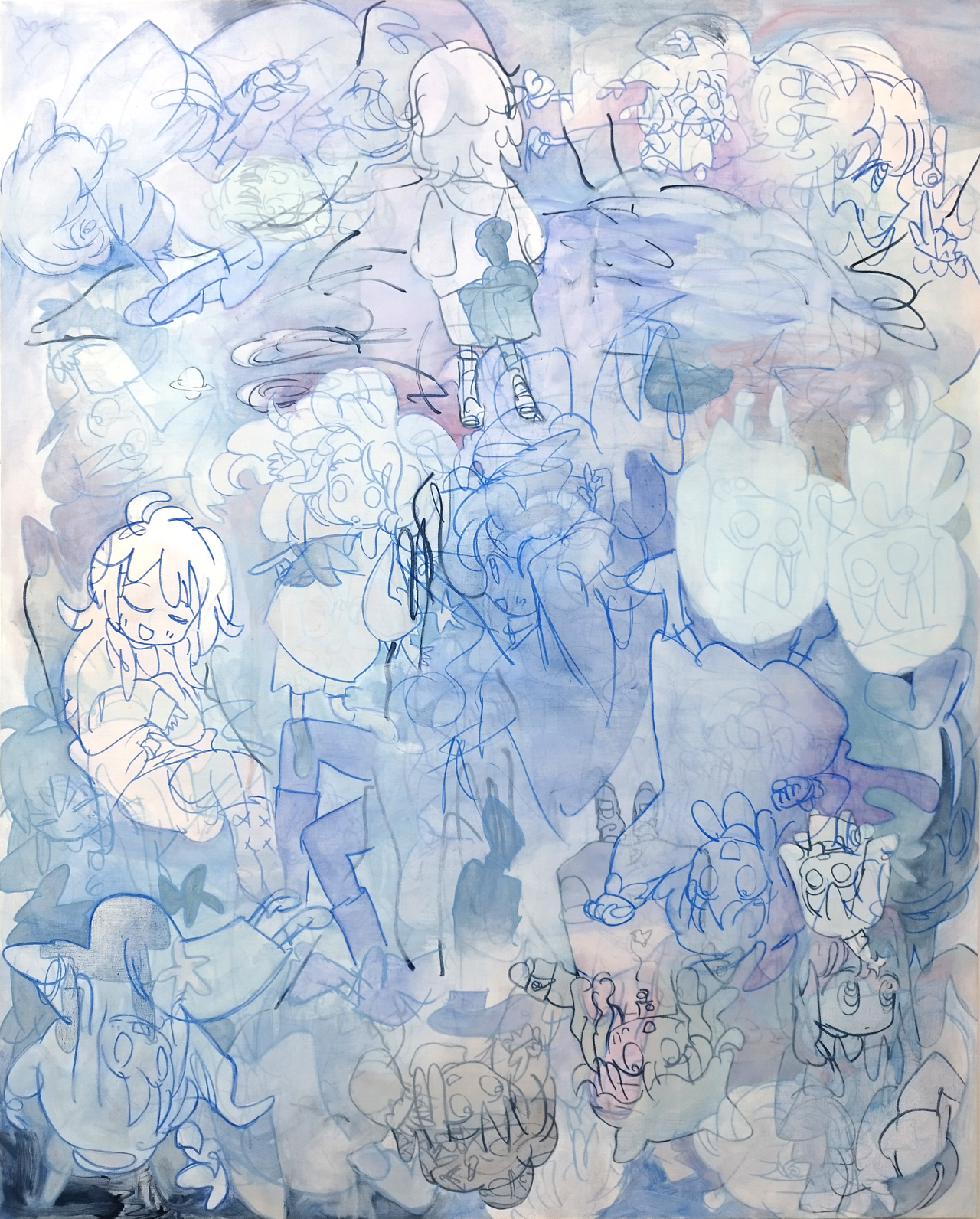 Les Mises Blue - キャンバスに油彩 by 中風 森滋 | aL【アエル】