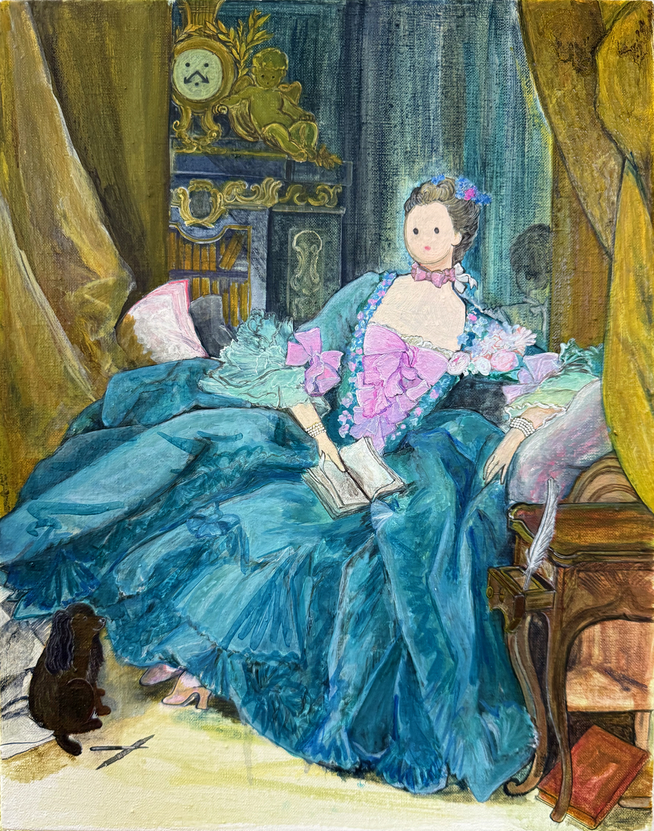 Image, Boucher (Madame de Pompadour) - キャンバスに水彩絵の具、油絵の具 by 飯田 美穂 | aL【アエル】