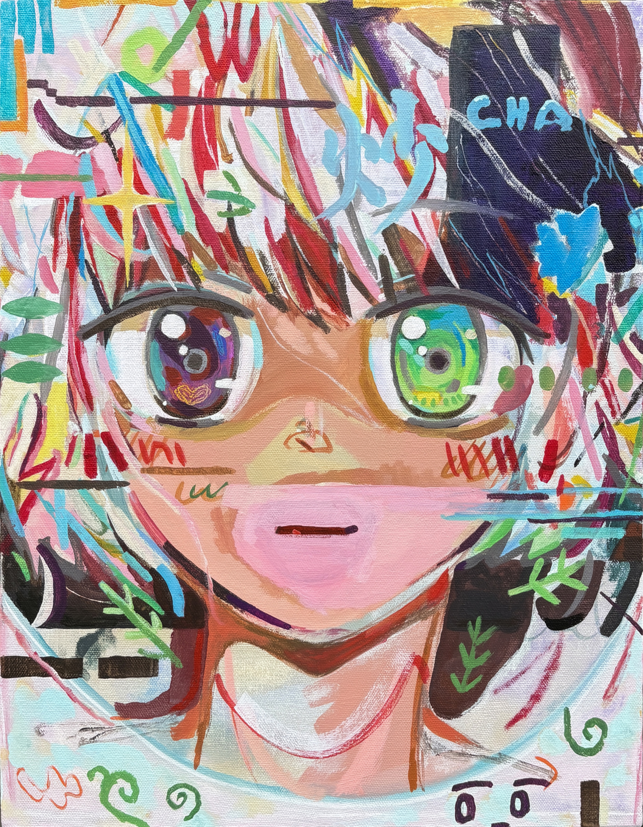 キャラクターチャーハン Character Fried Rice - キャンバスにアクリル by 藤城 嘘 | aL【アエル】