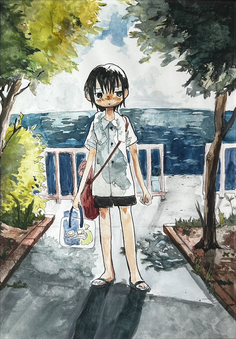 少年(砦) - 紙に水彩 by Otada | aL【アエル】