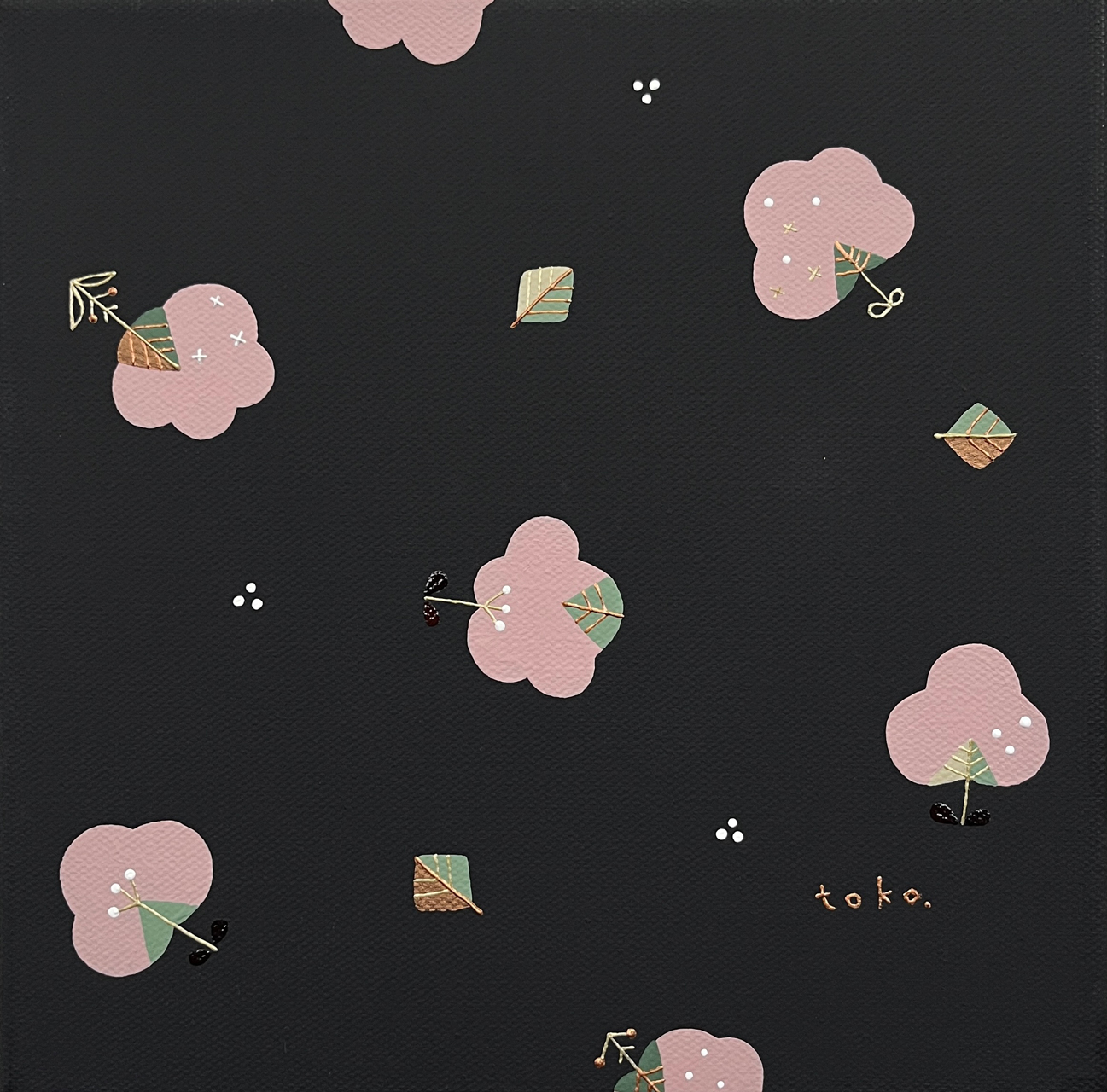 sakuramochi bloom - キャンバス・アクリル絵具、顔料 by あおきさとこ | aL【アエル】