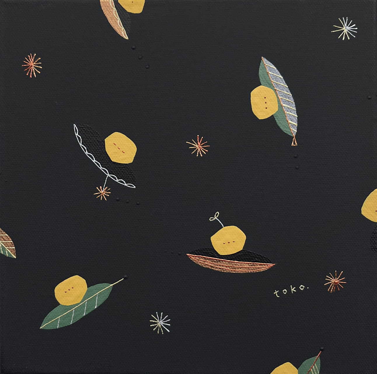 kuri fune - キャンバス・アクリル絵具、顔料 by あおきさとこ | aL【アエル】