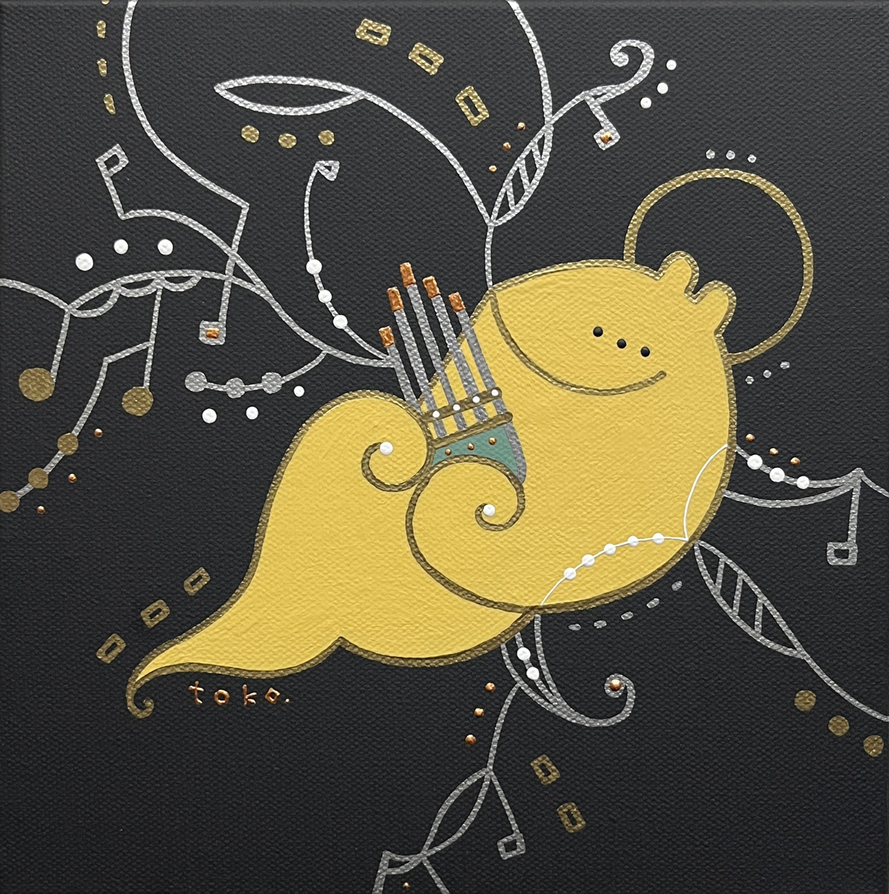 雲中供養菩薩 – syo – - キャンバス・アクリル絵具、顔料 by あおきさとこ | aL【アエル】