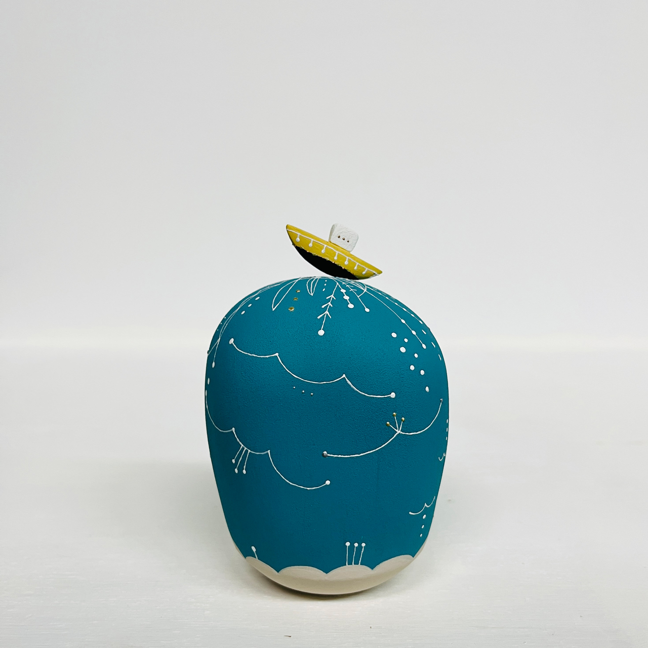 unseen figure – boat – - 石粉粘土・岩絵具、アクリル絵具、顔料 by あおきさとこ | aL【アエル】