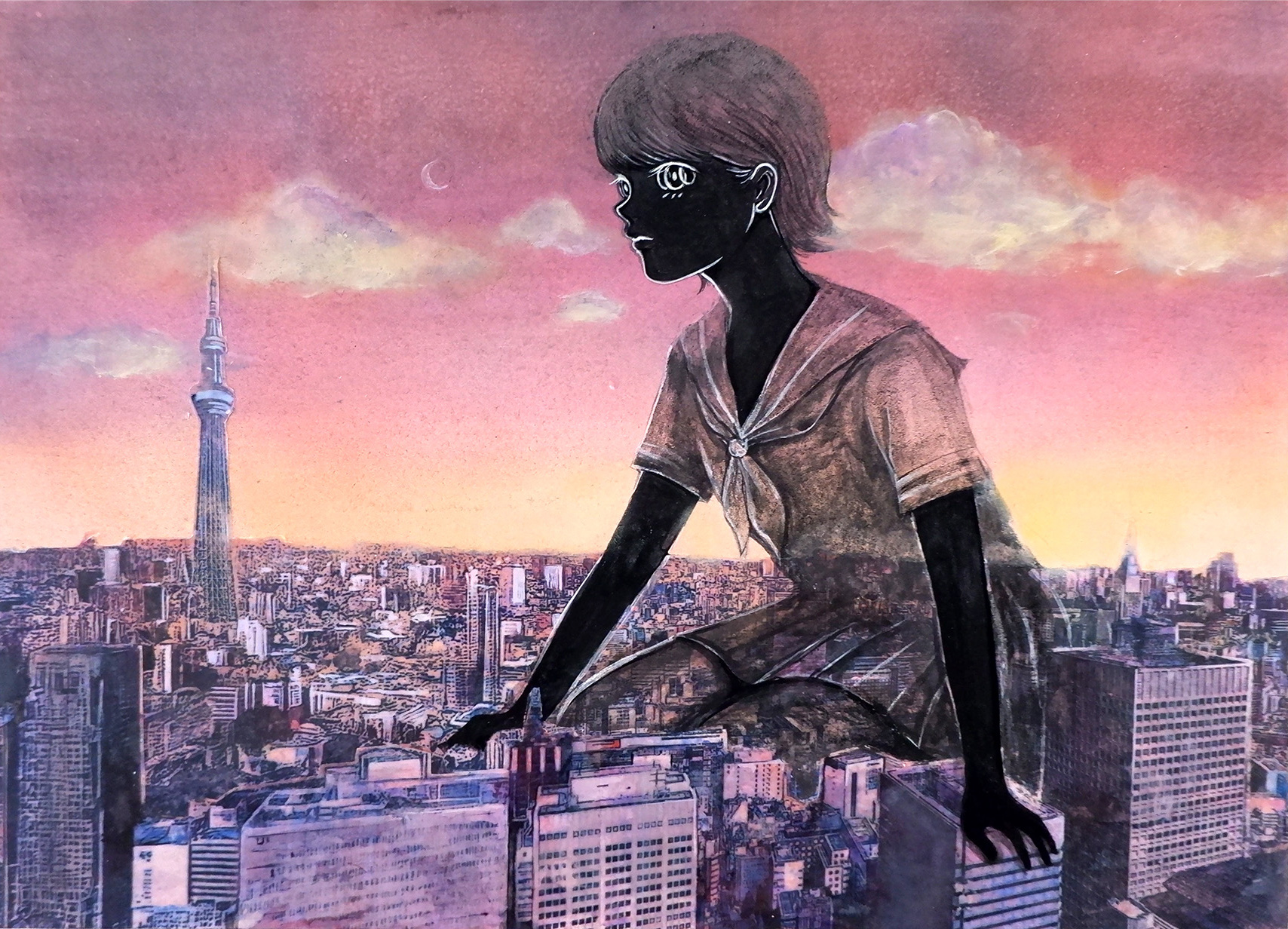 正解の顔をして生きる - 木製パネル、和紙、岩絵具、アクリル絵具 by ◯hiromi | aL【アエル】