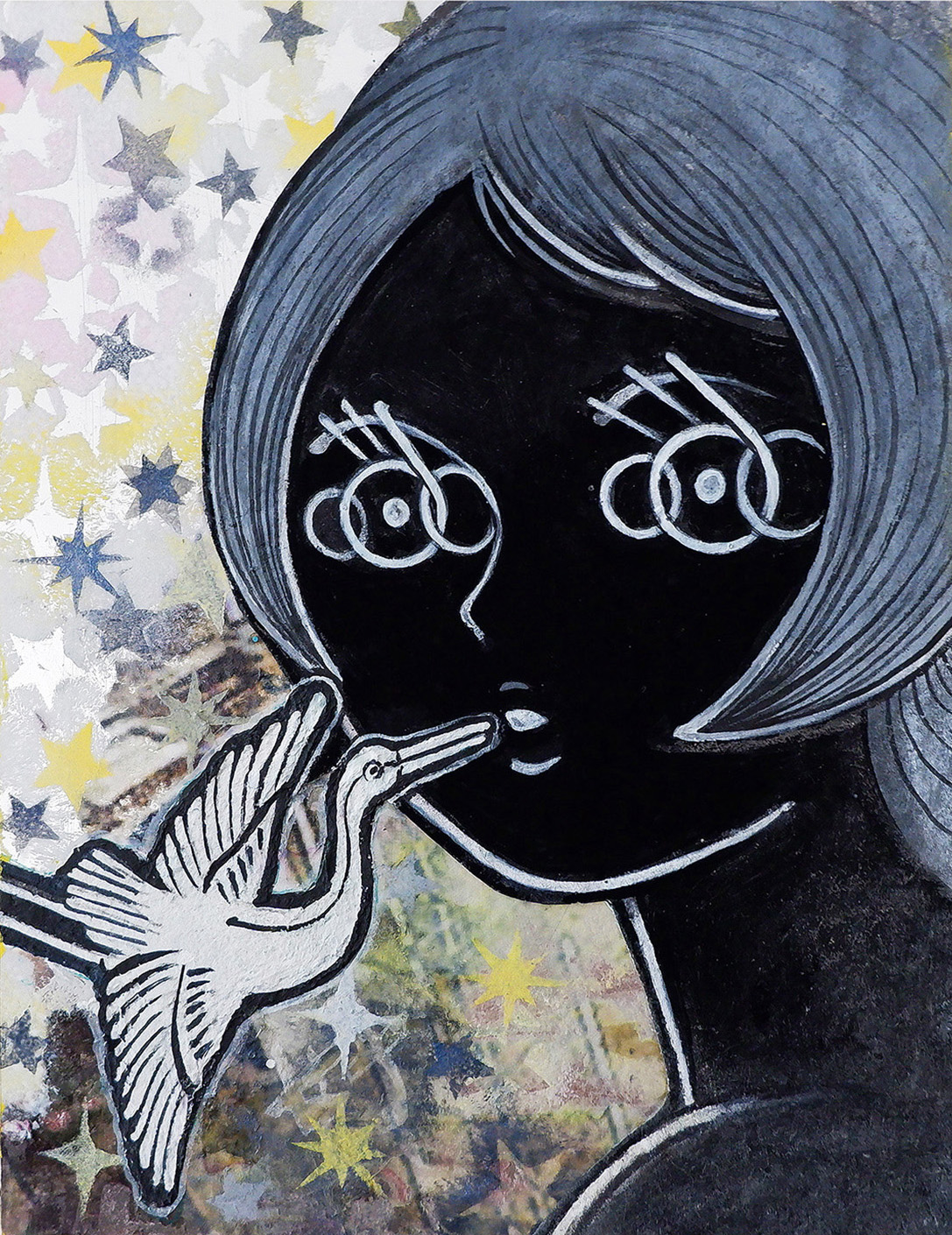 xxx - 木製パネル、和紙、岩絵具、アクリル絵具 by ◯hiromi | aL【アエル】