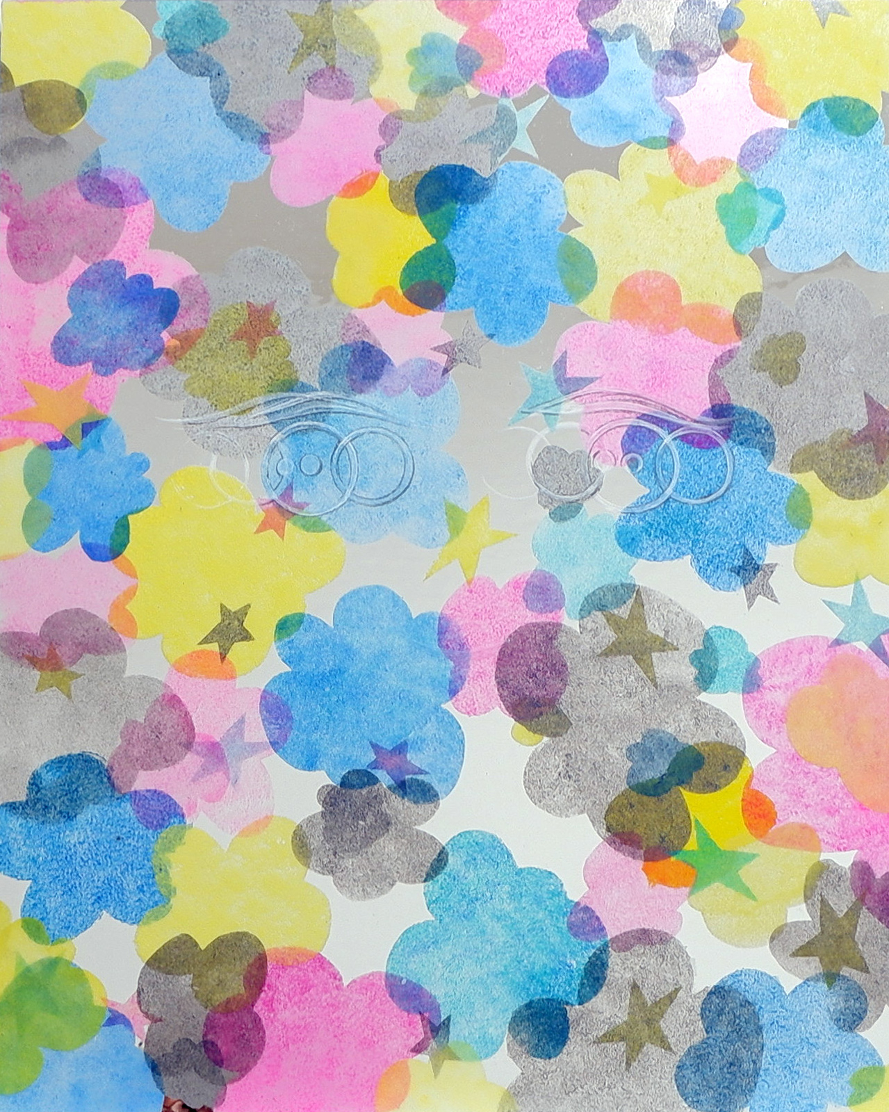 Hello - 木製パネル、ミラーシート、岩絵具、アクリル絵具 by ◯hiromi | aL【アエル】