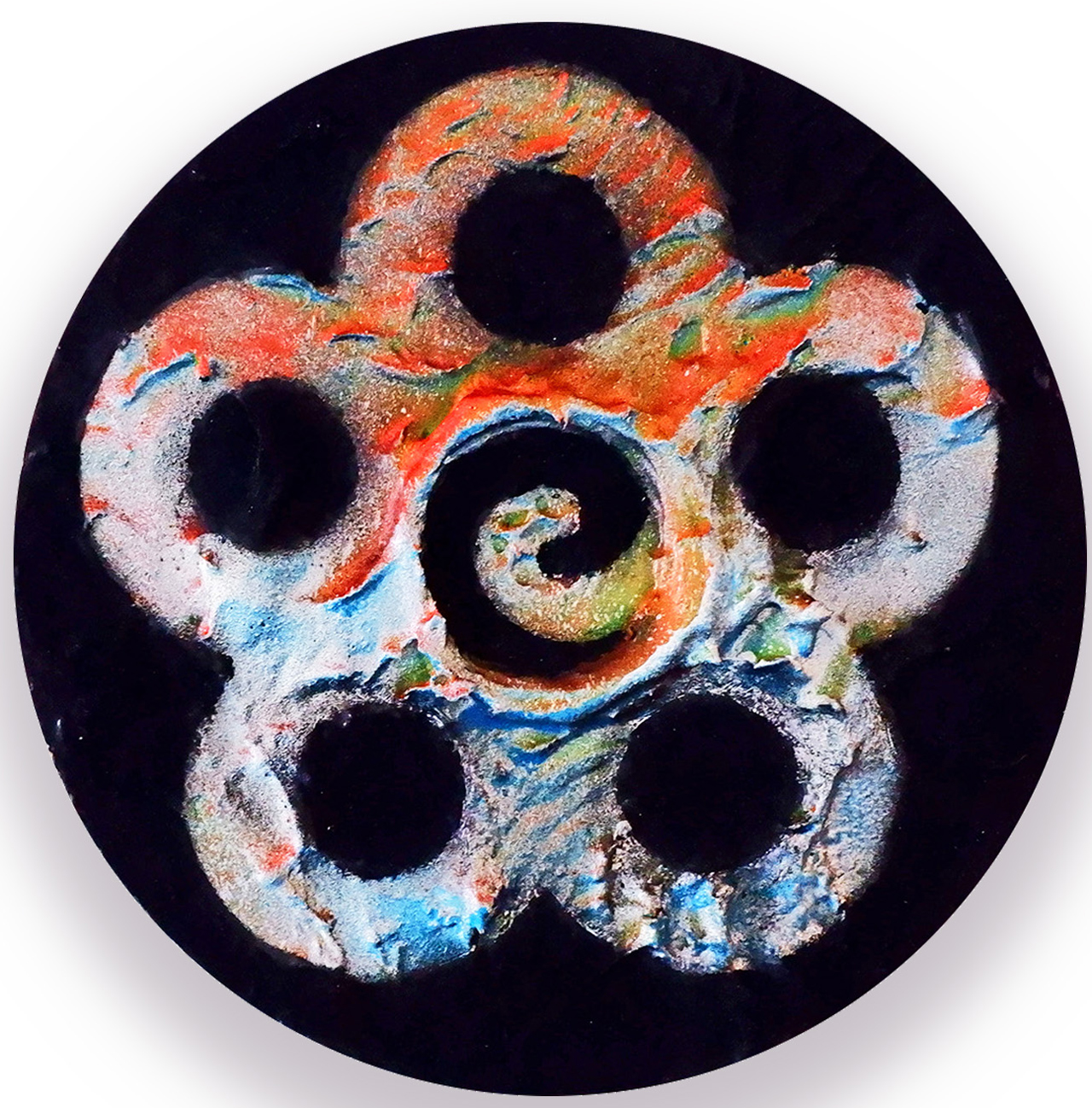 hanamaru -b- - 木製パネル、アクリル絵具、顔料 by ◯hiromi | aL【アエル】