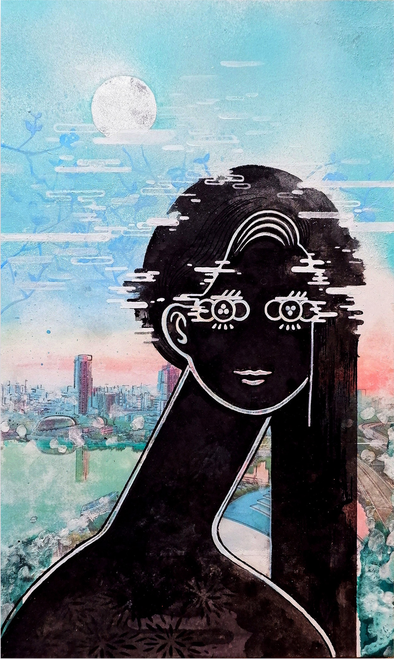 記憶は霞に溶ける - 木製パネル、アクリル絵具、岩絵具、箔 by ◯hiromi | aL【アエル】