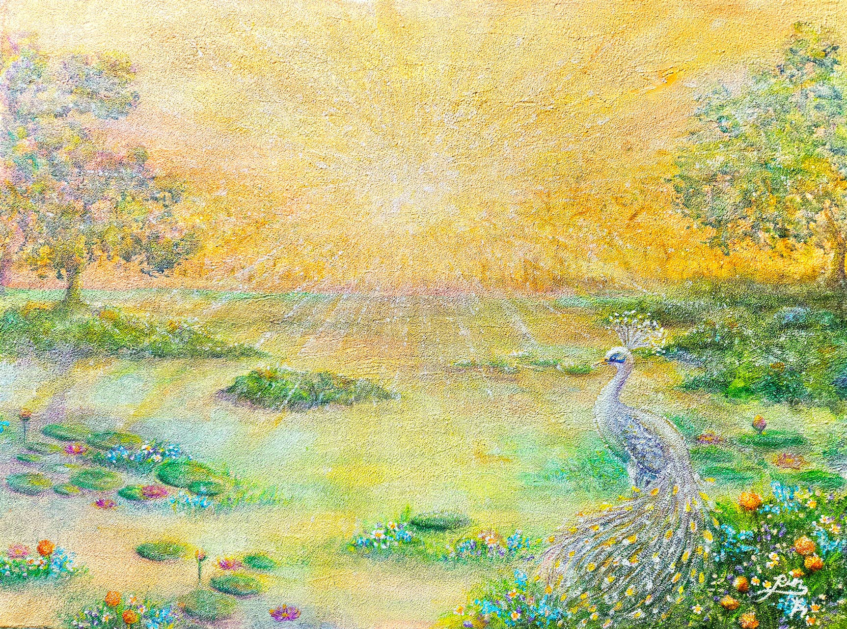 めぐり - キャンバスにアクリル絵の具 by Rin | aL【アエル】