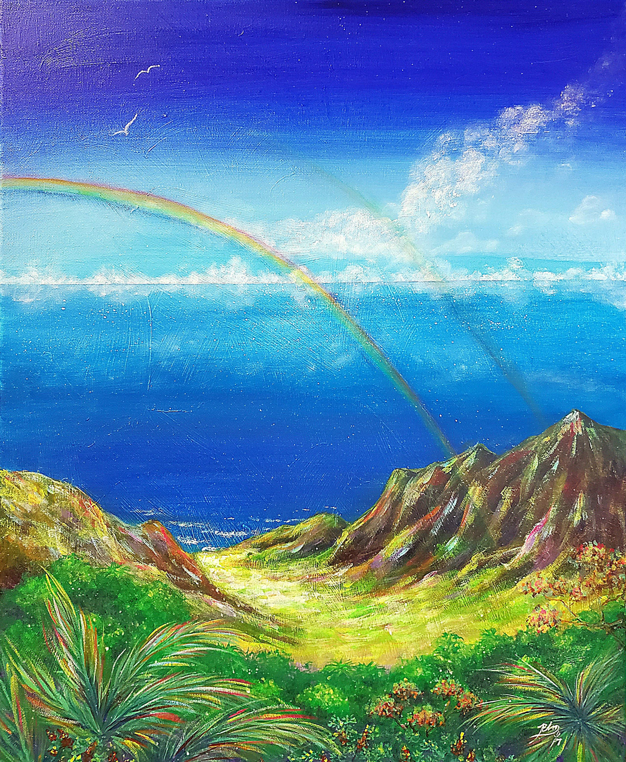 LANAI - キャンバスにアクリル絵の具 by Rin | aL【アエル】