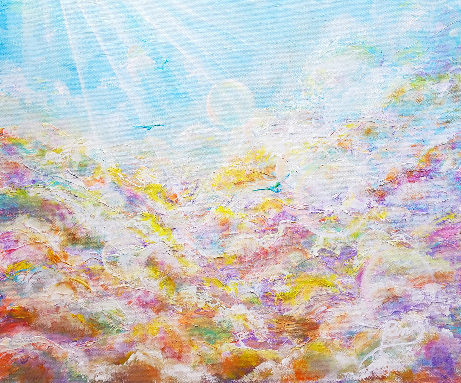 Far Away - キャンバスにアクリル絵の具 by Rin | aL【アエル】