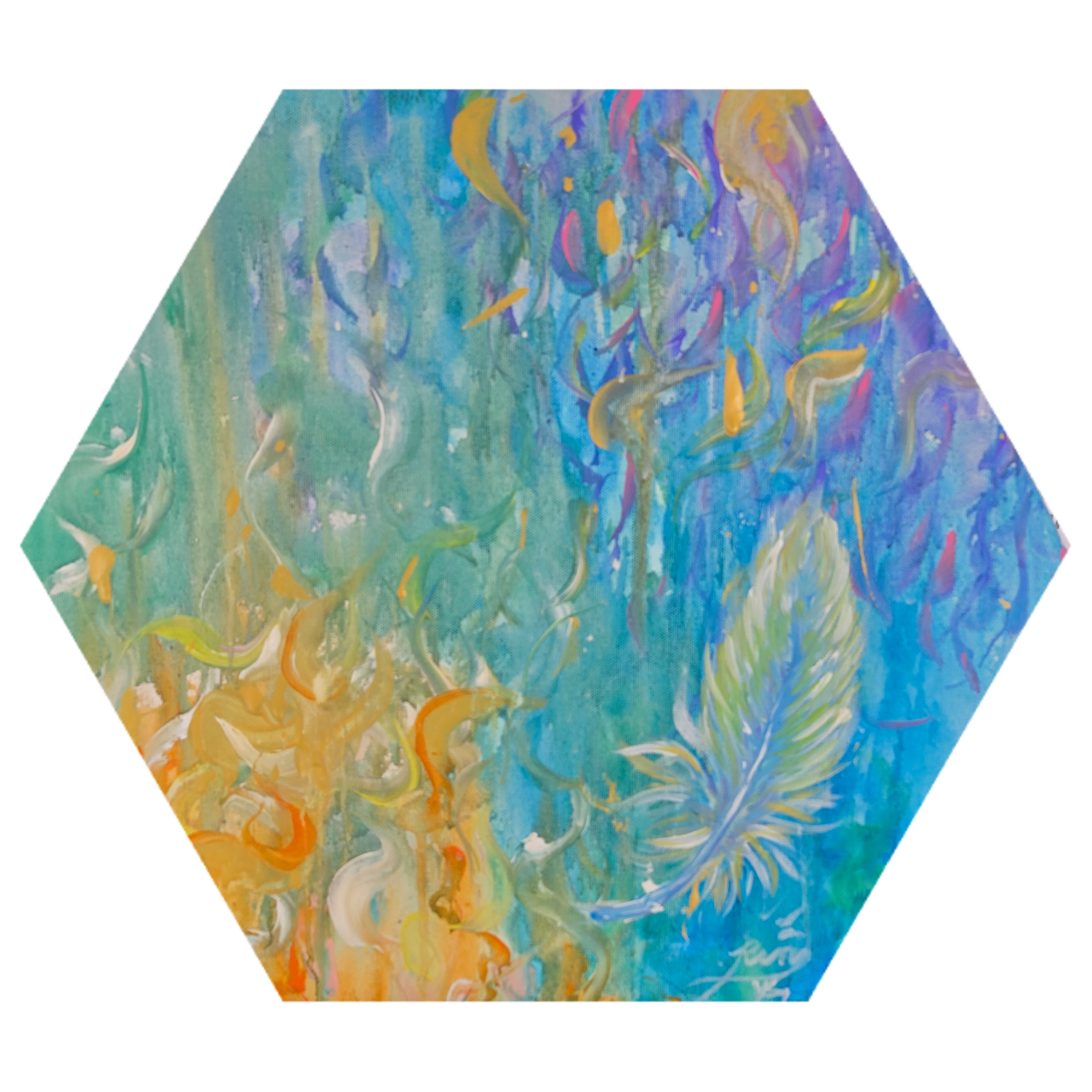 Chrystal Light - キャンバスにアクリル絵の具 by Rin | aL【アエル】