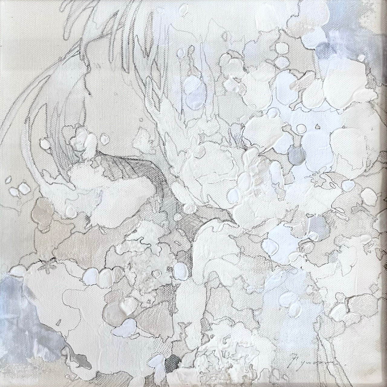 white - キャンバスにアクリル絵の具、鉛筆 by 福岡 ゆらり | aL【アエル】