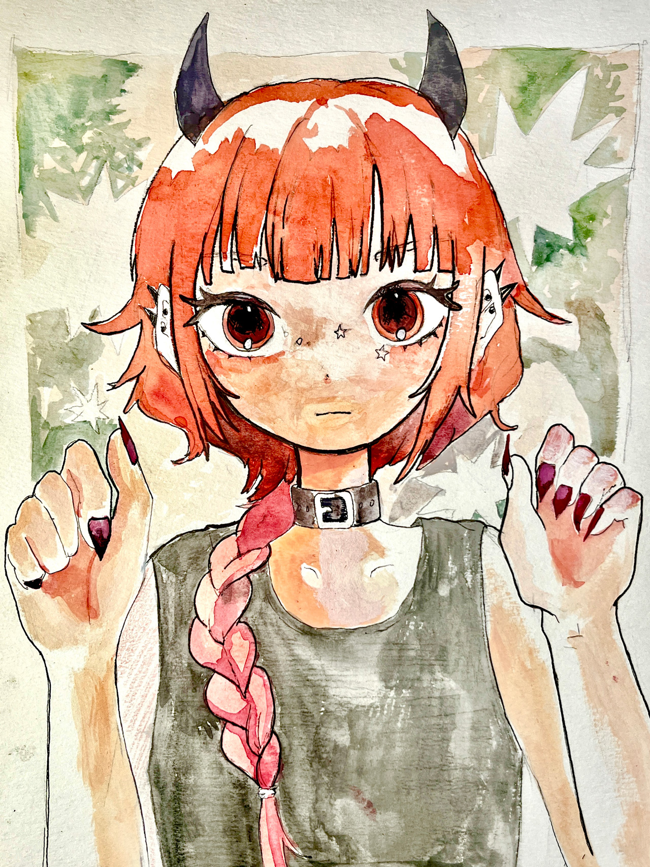 レッドモンスター - 紙に水彩 by Otada | aL【アエル】