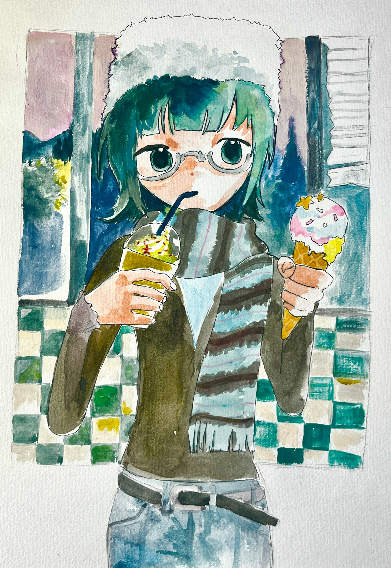 我慢は体に毒 - 紙に水彩 by Otada | aL【アエル】