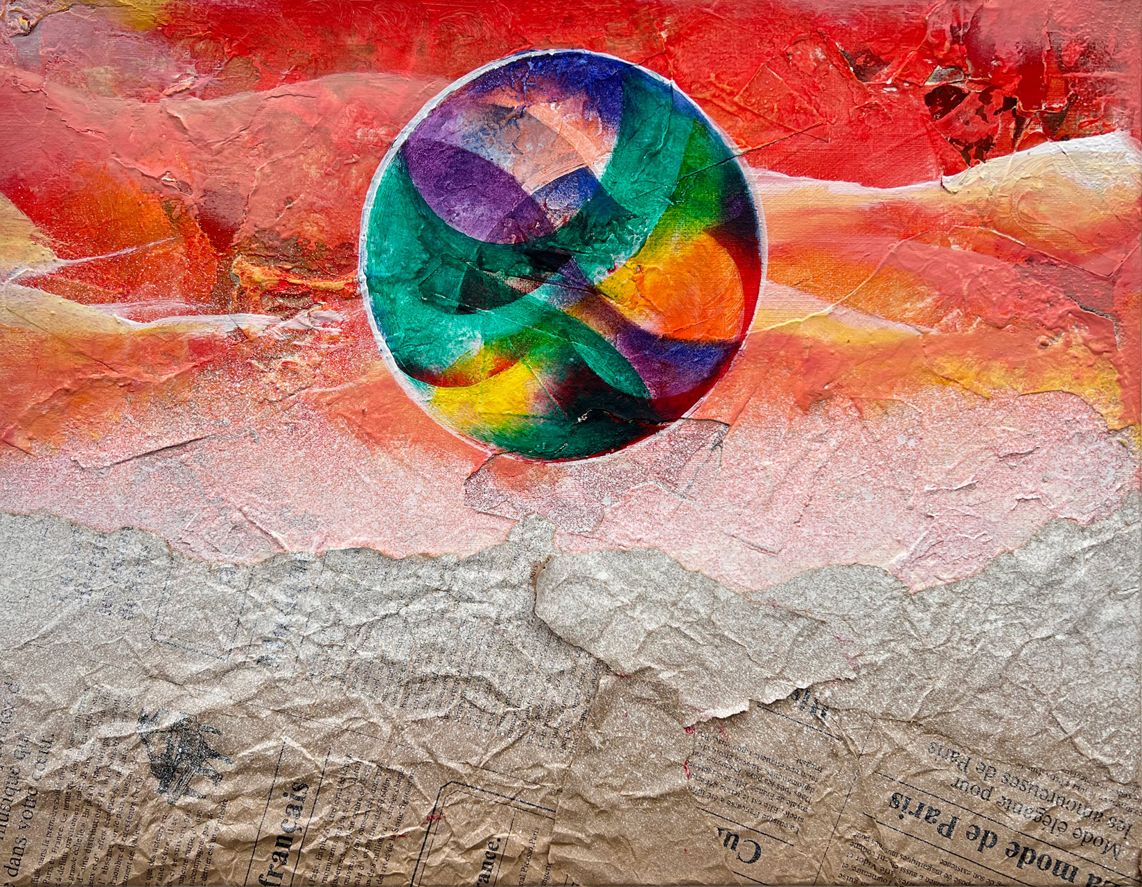 透明の月 - キャンバスにアクリル絵の具 by k:soul:y a.k.a YAN | aL【アエル】