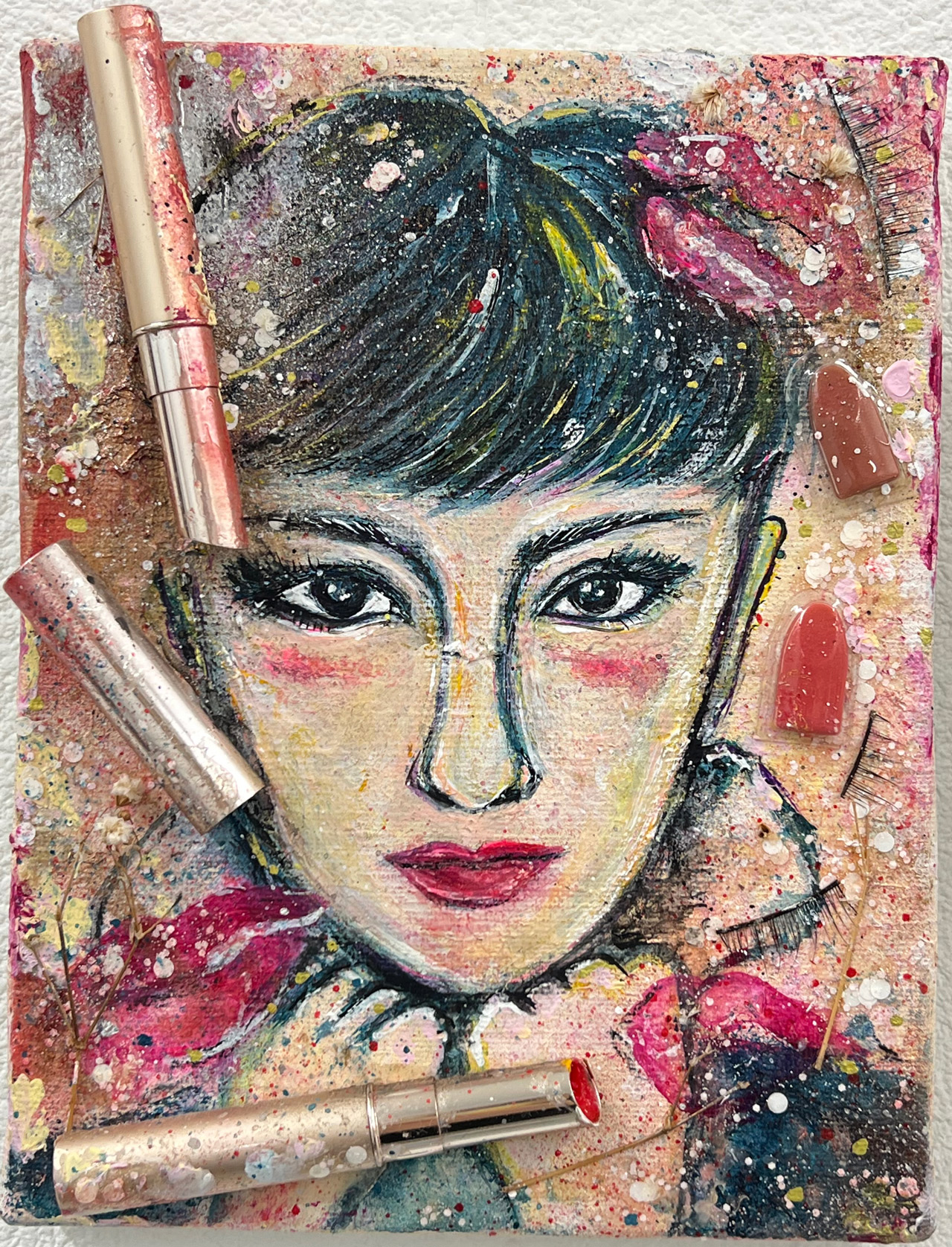 And yet you shine. - アクリル絵具、ポスカ、炭、パステル、化粧品、ドライフラワー、メディウム by よくばりChameleon. | aL【アエル】