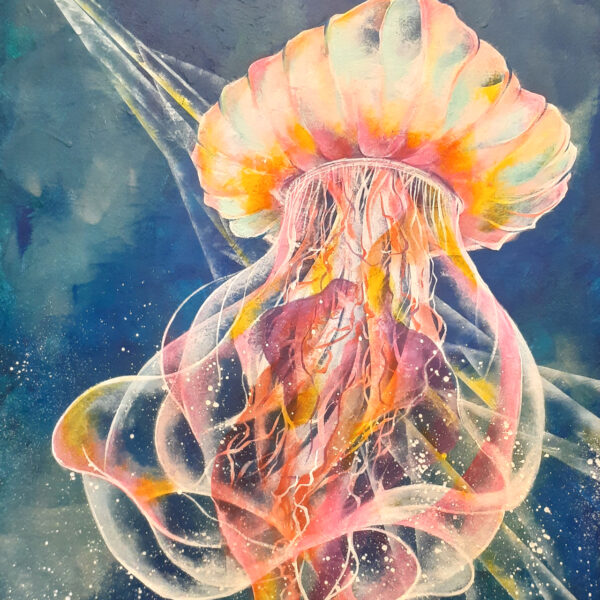 陽を体に透かせて昇る