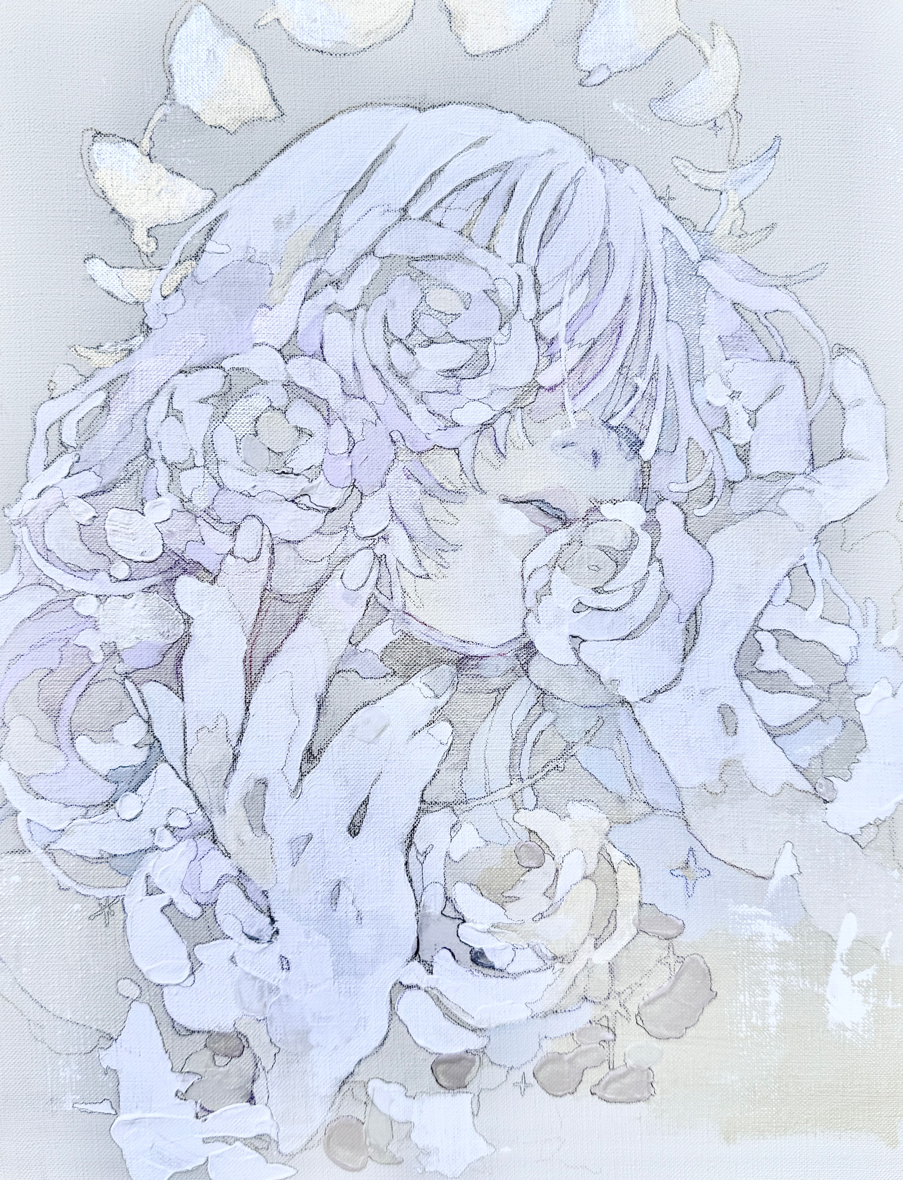 月と白薔薇｜福岡 ゆらり