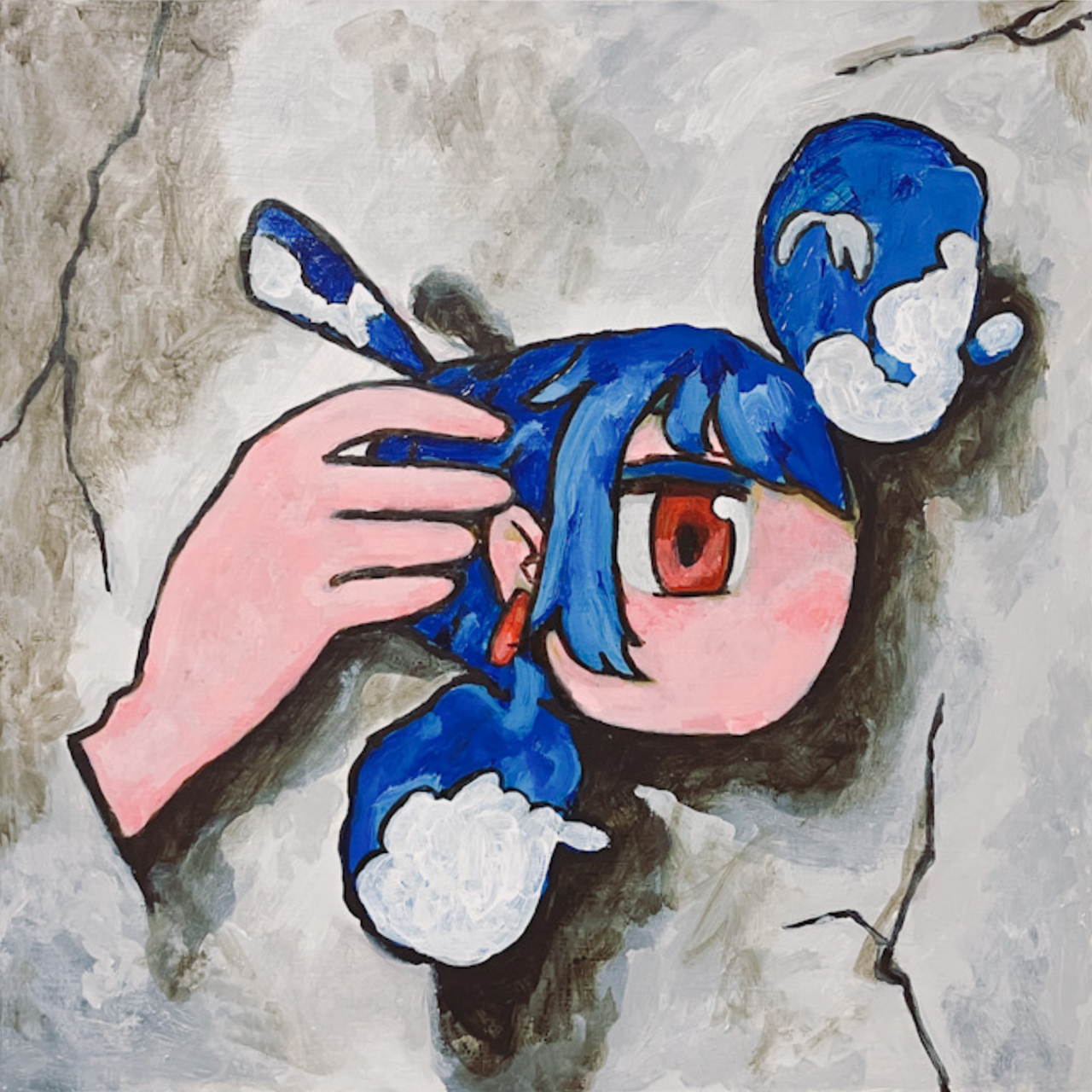 空サボテンと手｜相沢 僚一