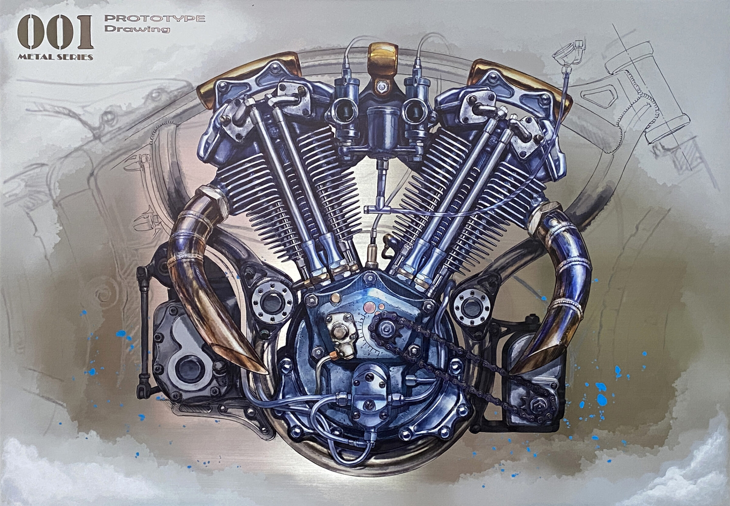 創作空冷エンジン －ステンレスー｜飯村 武志