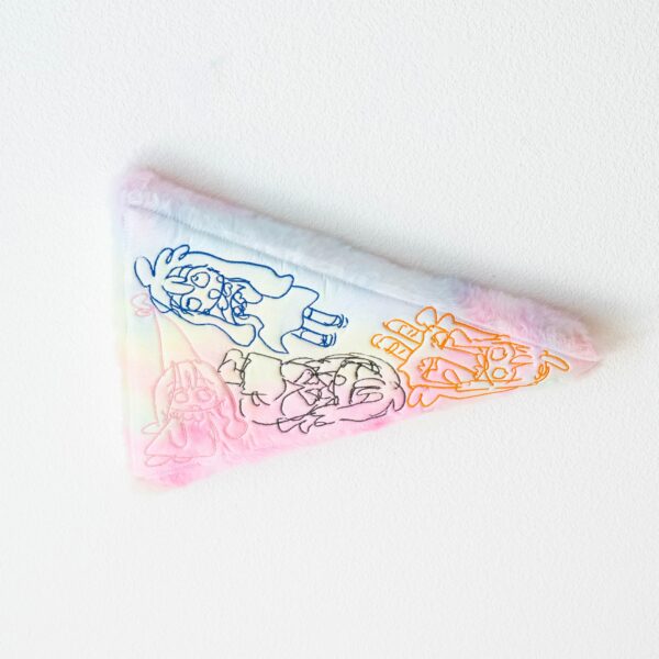 もこもこのファーを用いたドローイング刺繍 （Add9コラボ）｜中風 森滋